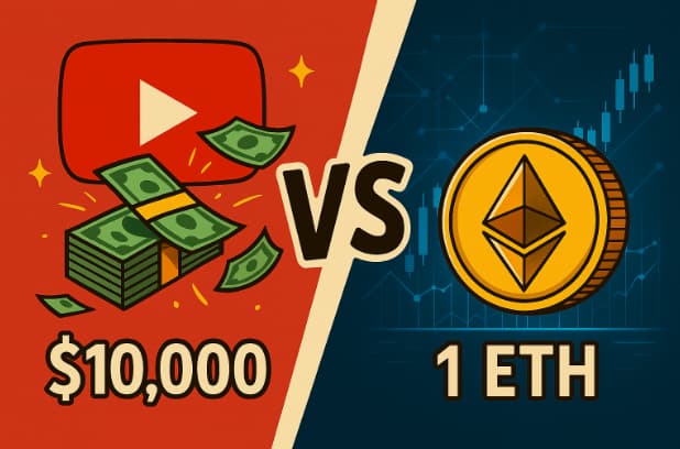 $10,000 vs. 1 ETH $10,000 vs. 1 ETH